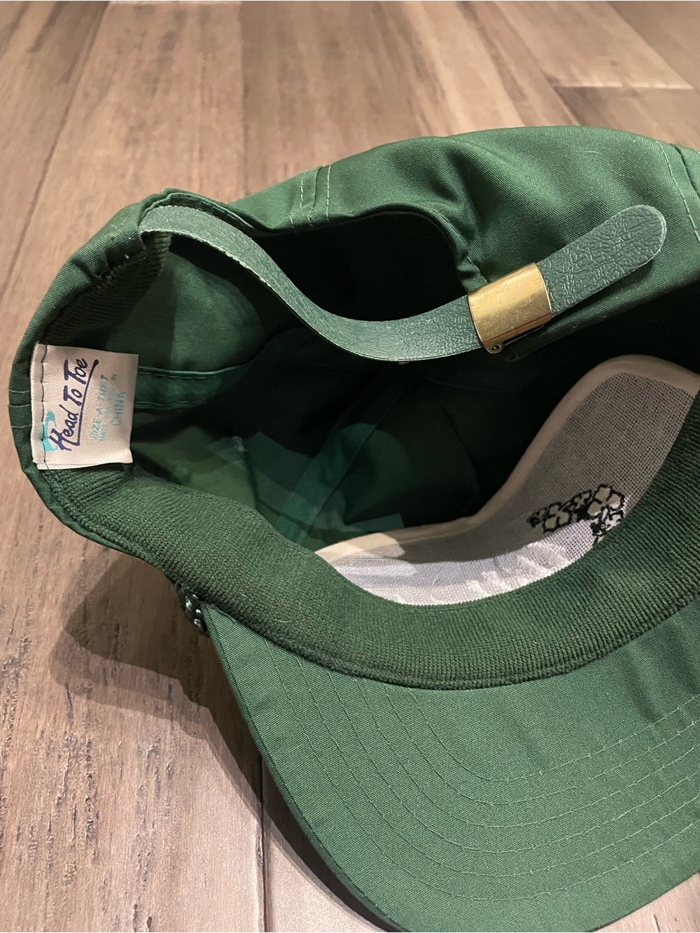 Vintage Hillside Green Strapback Golf Hat Shamrock Rope Cap - Picture 4 of 6